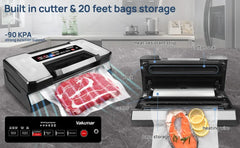 Kitchen Household Food Vacuum Sealer Packaging Machine Include 2 rolls Vacuum packed bags